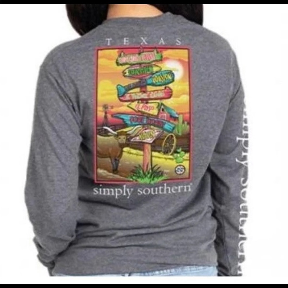 NWT Texas Simply Southern women’s long sleeve  shirt small